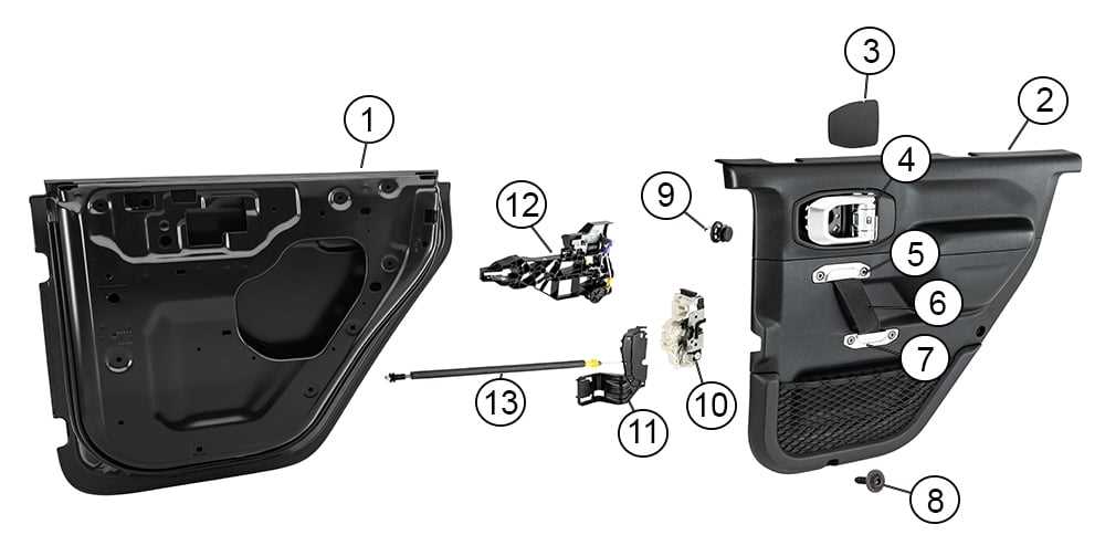 jeep tj door parts diagram