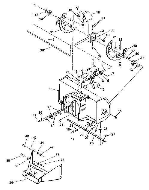 kubota snowblower parts diagram