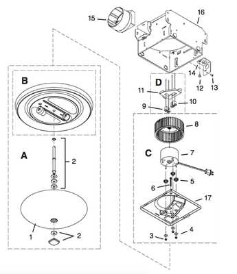 broan range hood parts diagram