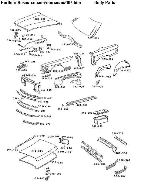 mercedes parts diagrams