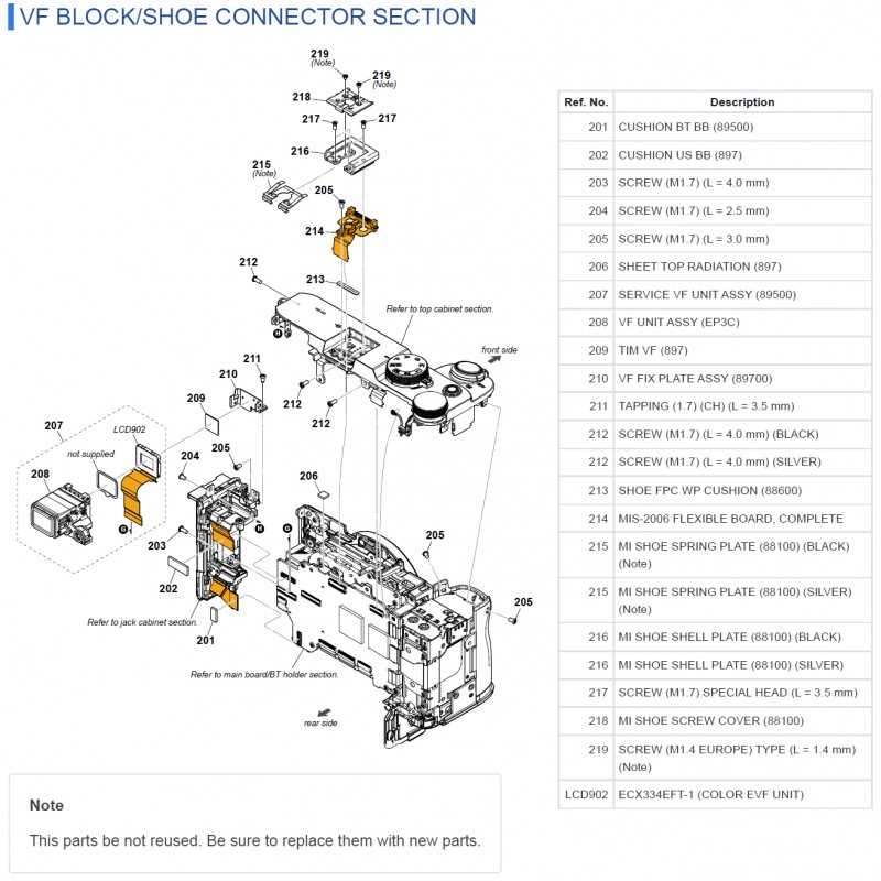 sony a7iii parts diagram