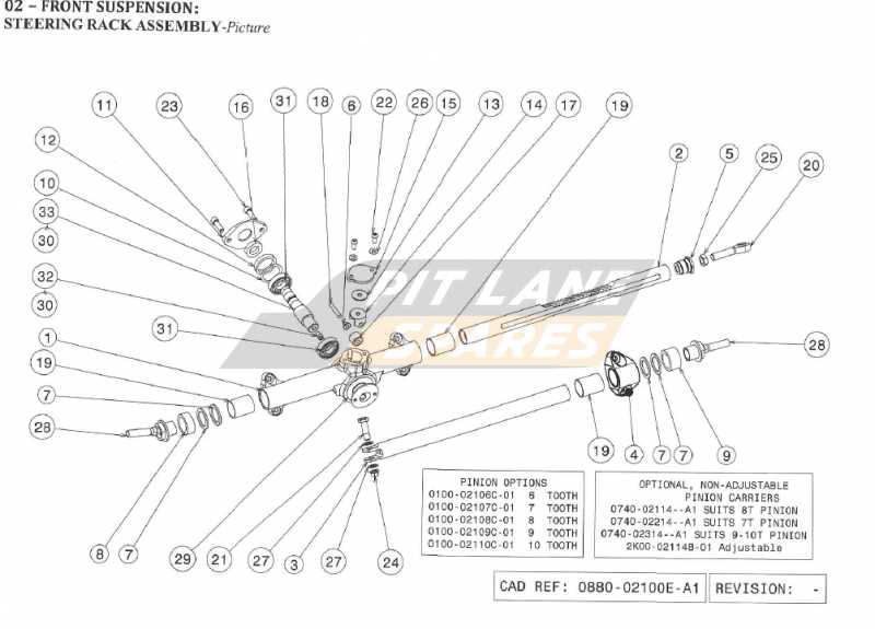 steering diagram parts