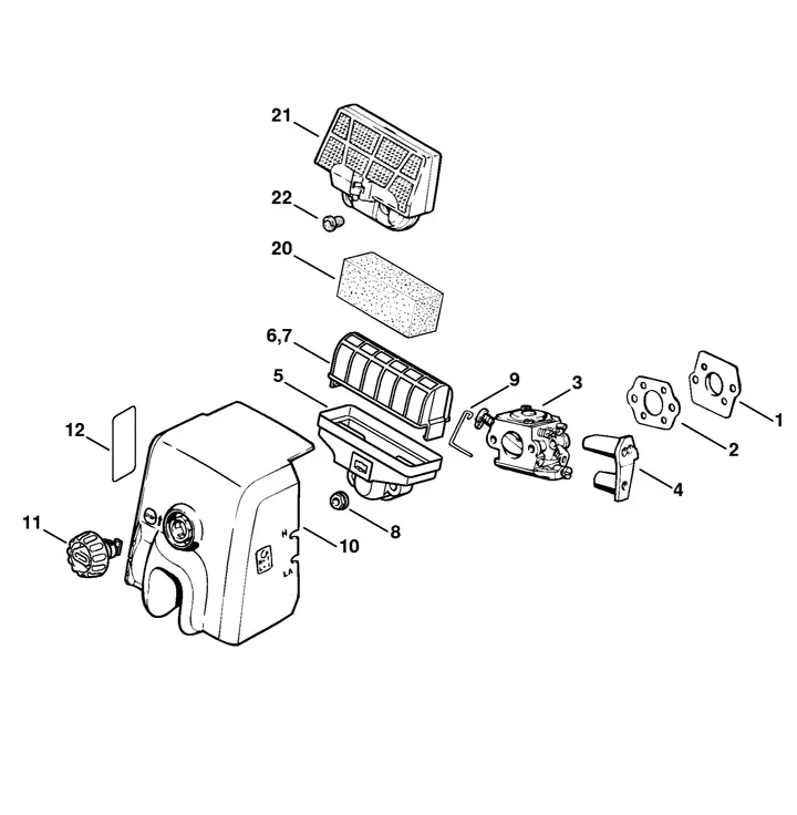 stihl 250 parts diagram