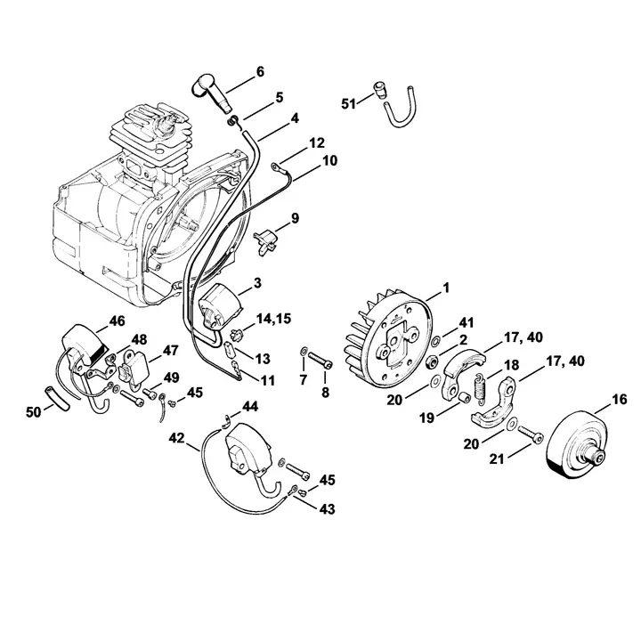 stihl bg55 blower parts diagram