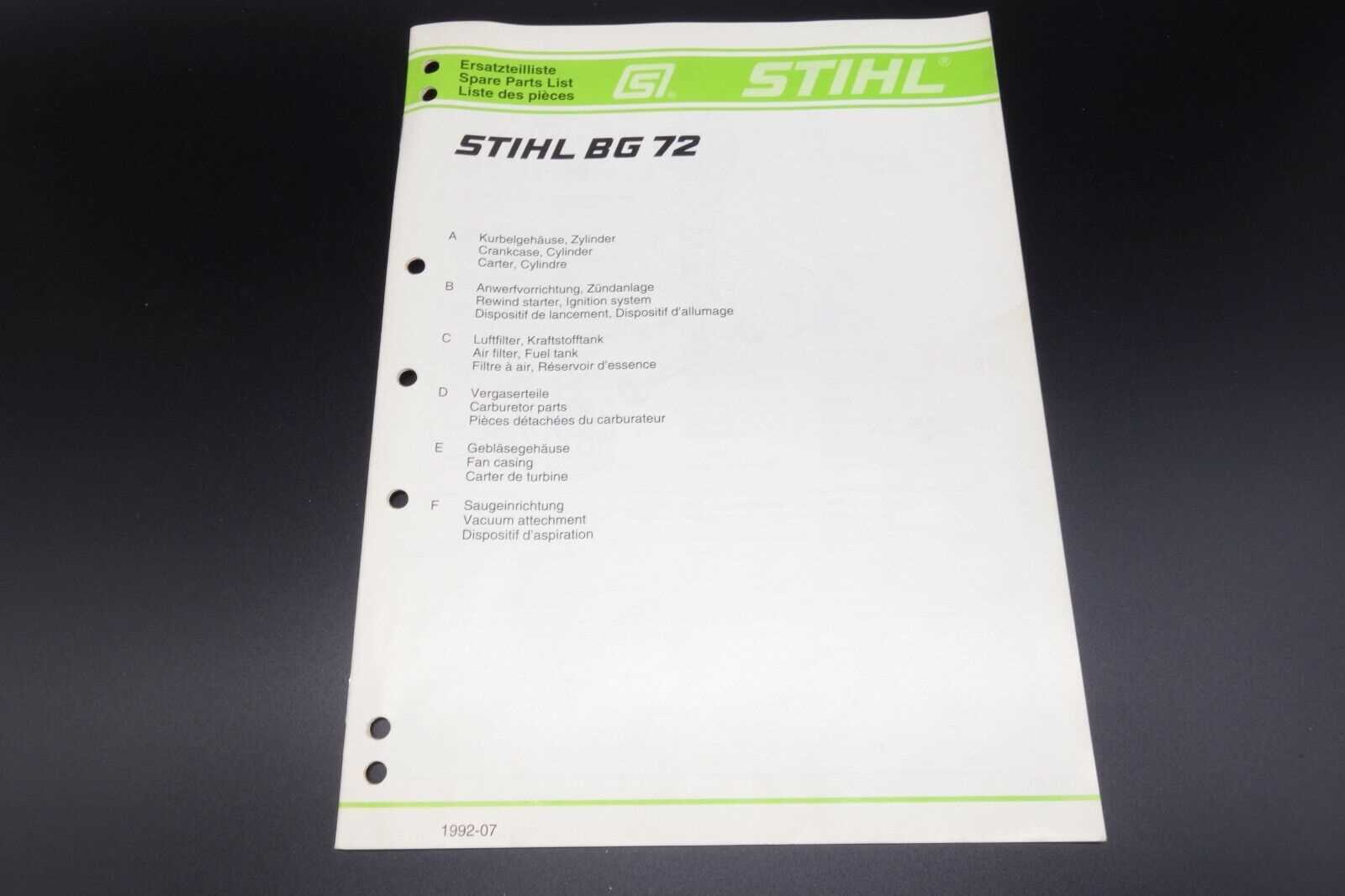 stihl bg72 parts diagram