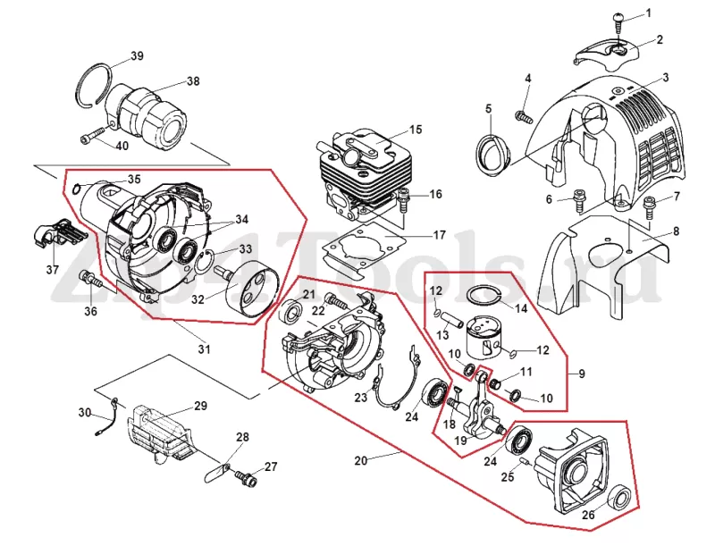 stihl fs200 parts diagram