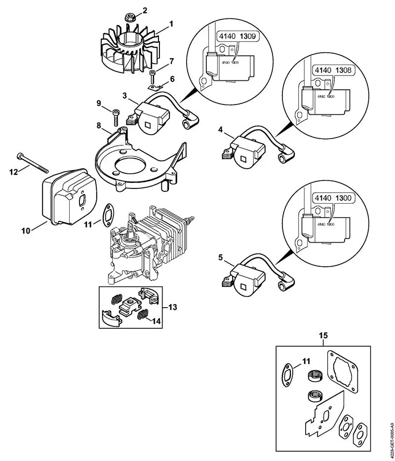 stihl fs45 trimmer head parts diagram