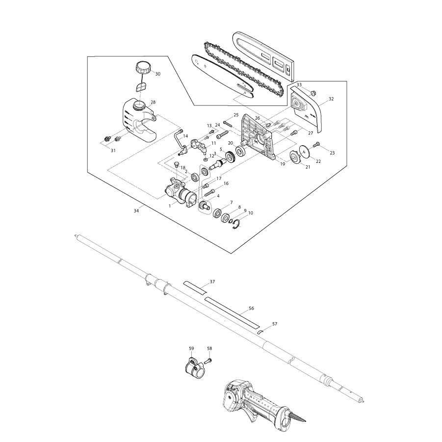 stihl ht 133 pole saw parts diagram