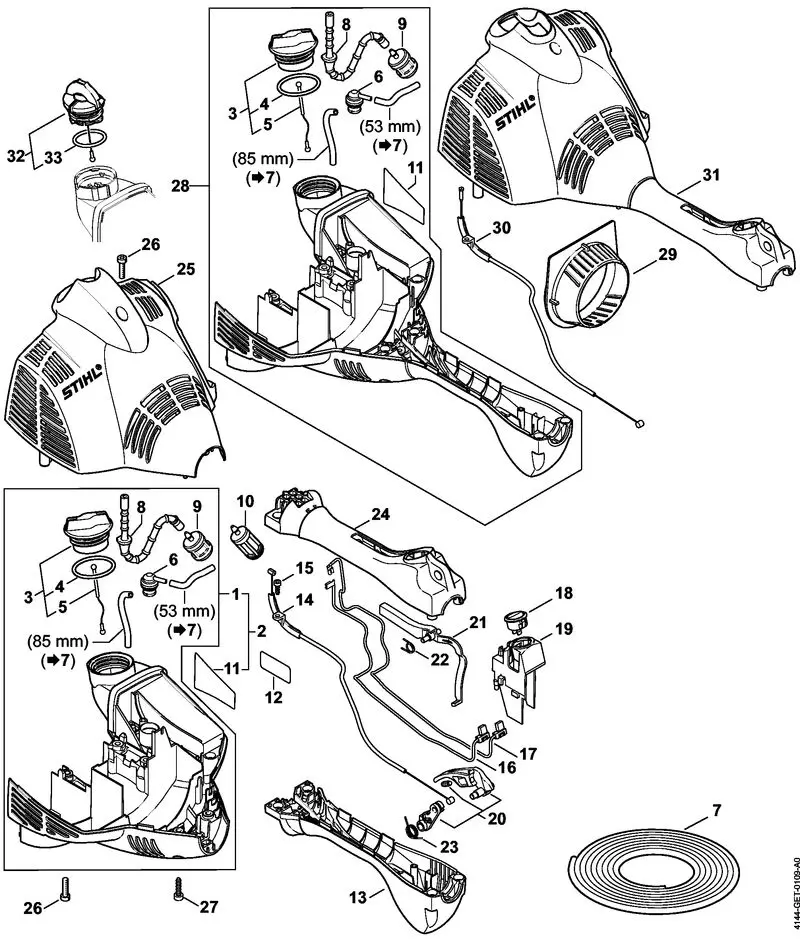 stihl km 56 rc parts diagram