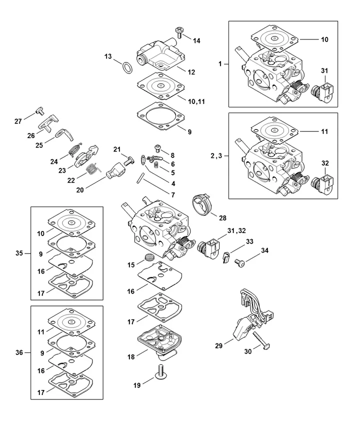 stihl ms 201 tc parts diagram