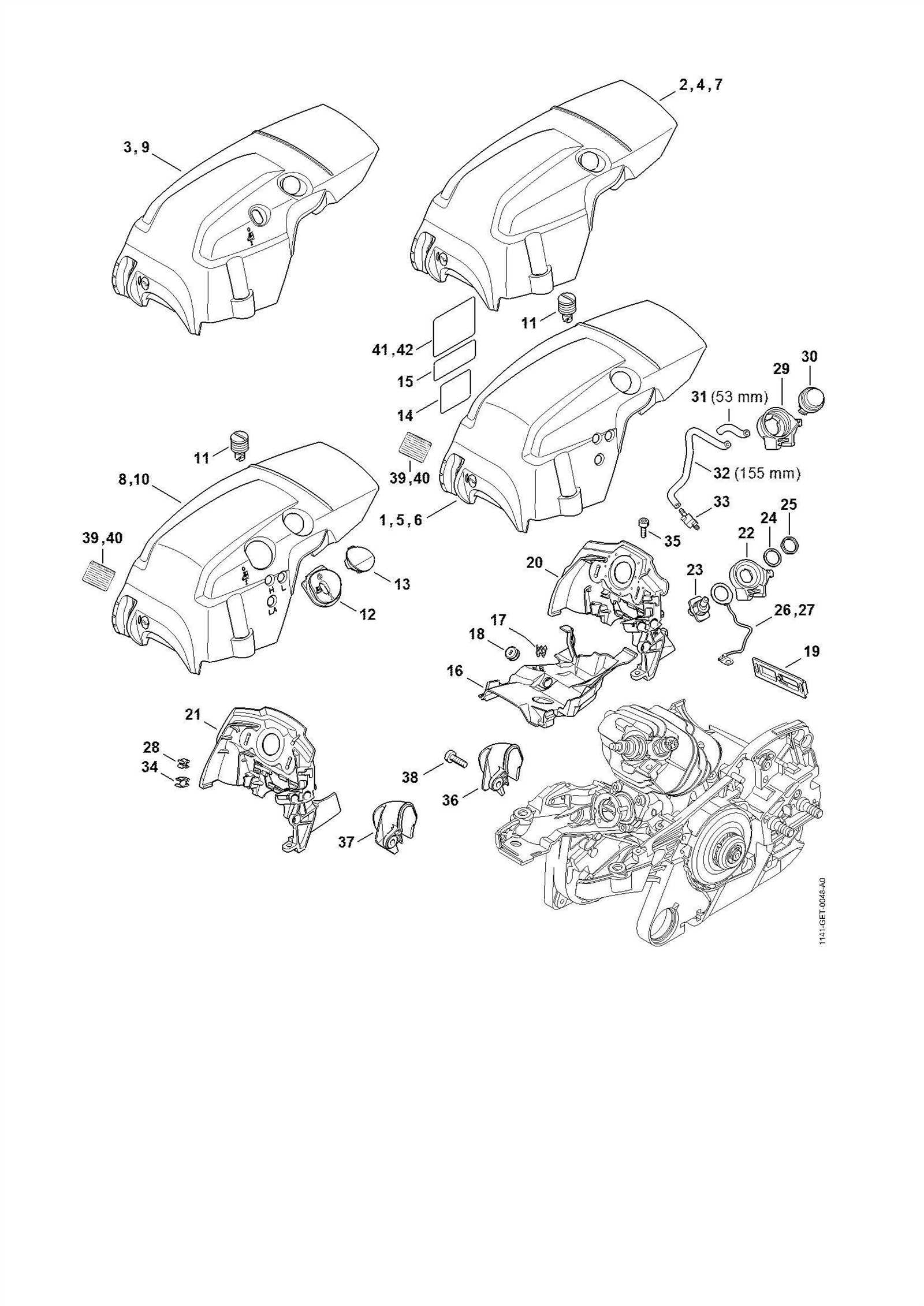 stihl ms 261 chainsaw parts diagram