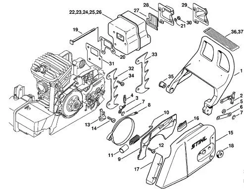 stihl ms381 parts diagram