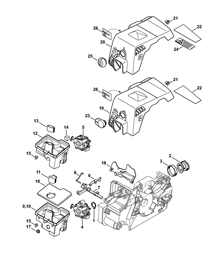 stihl ms391 parts diagram