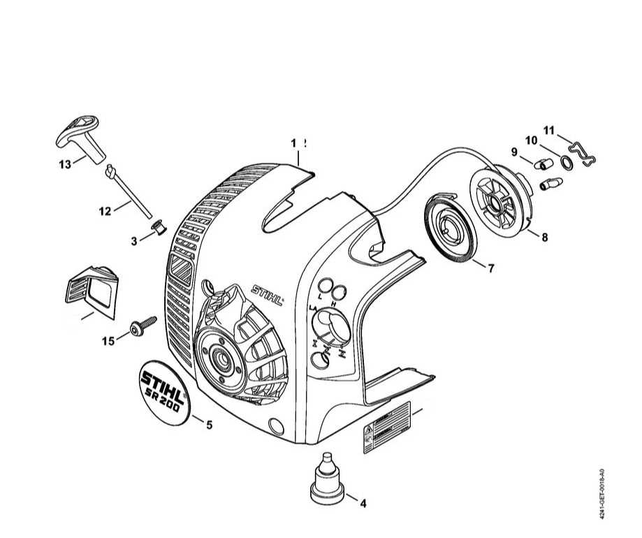 stihl sr200 parts diagram