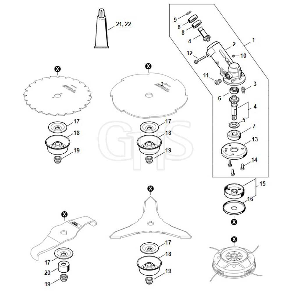 stihl strimmer head parts diagram