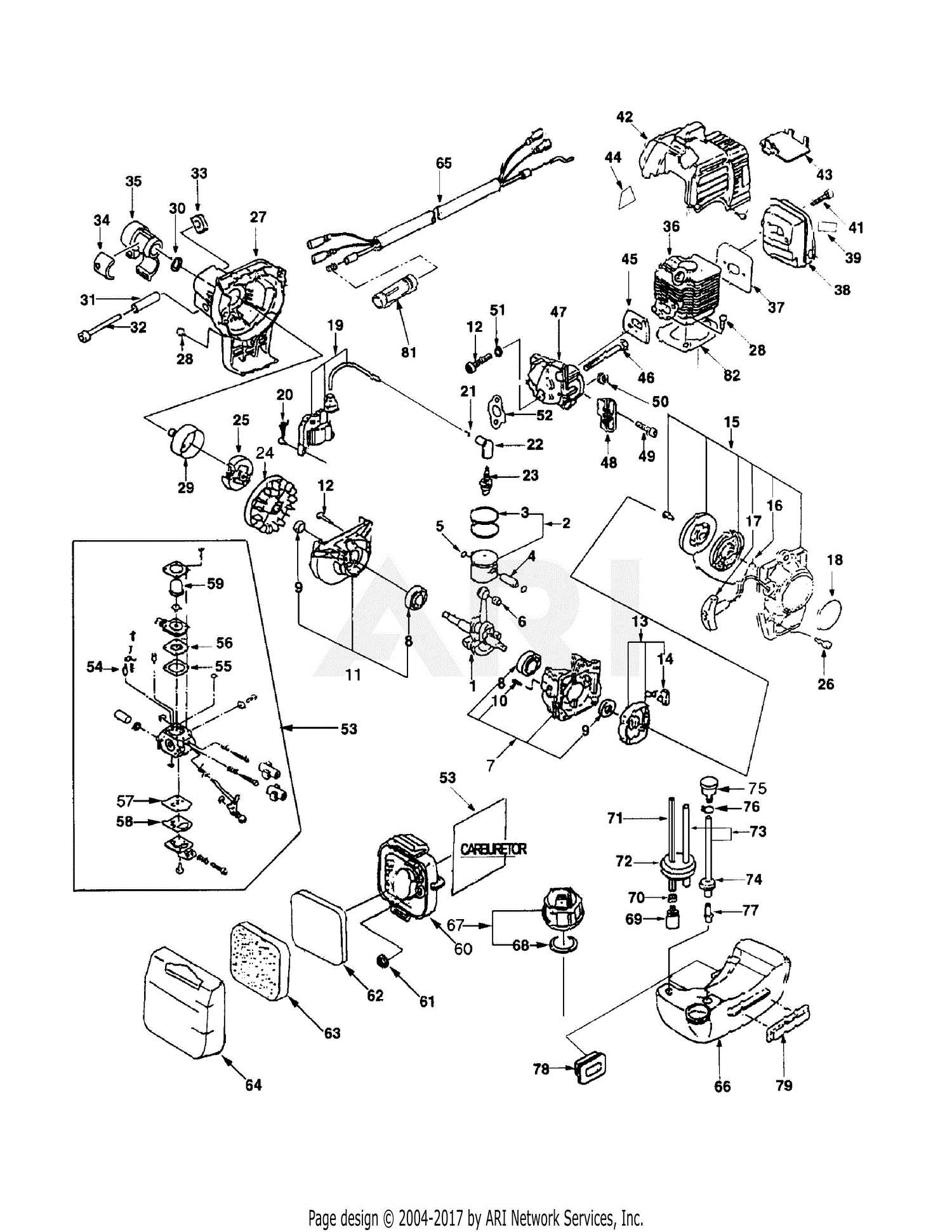 stihl string trimmer parts diagram