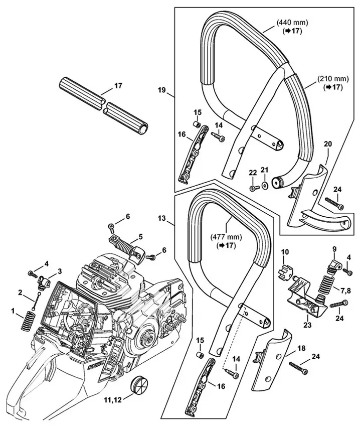 stihl ts 440 parts diagram