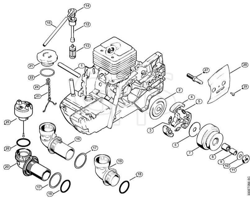 stihl ts350 parts diagram