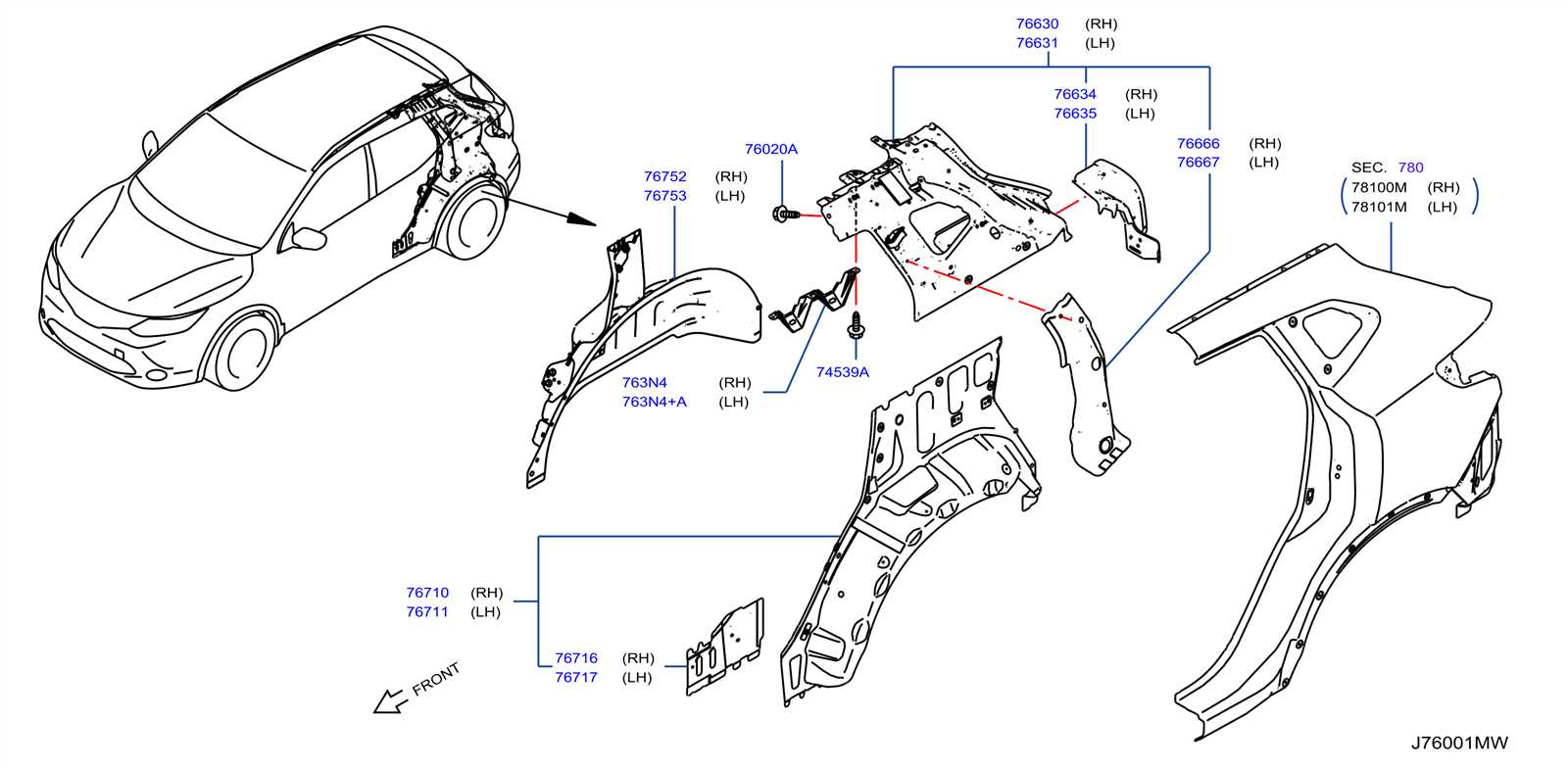 2008 nissan rogue parts diagram