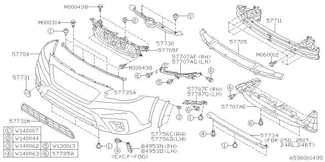 subaru body parts diagram