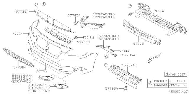 subaru body parts diagram