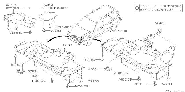 subaru engine parts diagram