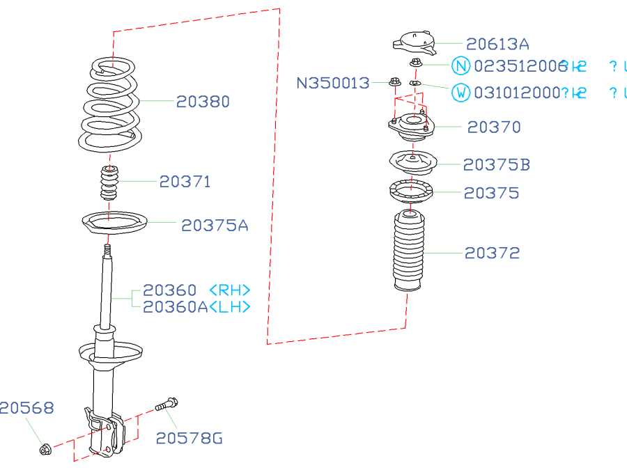 subaru impreza parts diagram