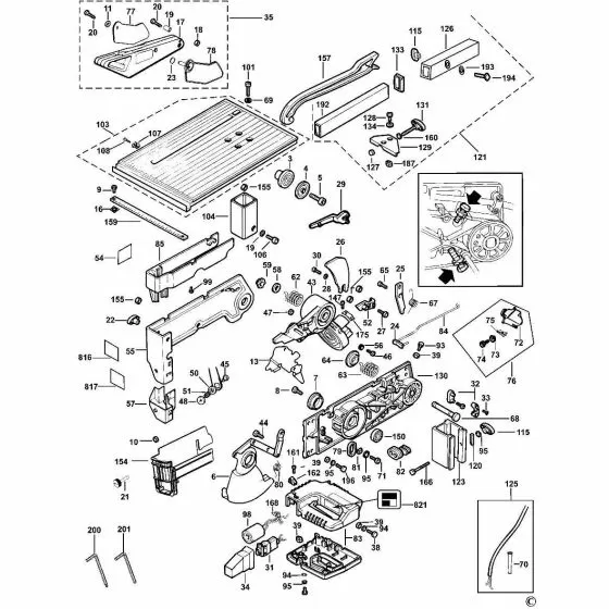 dewalt chop saw parts diagram