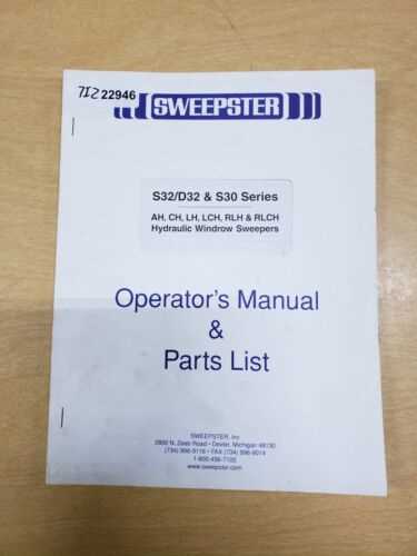 sweepster parts diagram