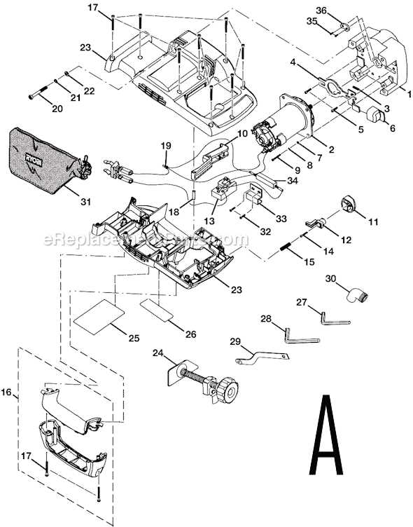 ryobi miter saw parts diagram