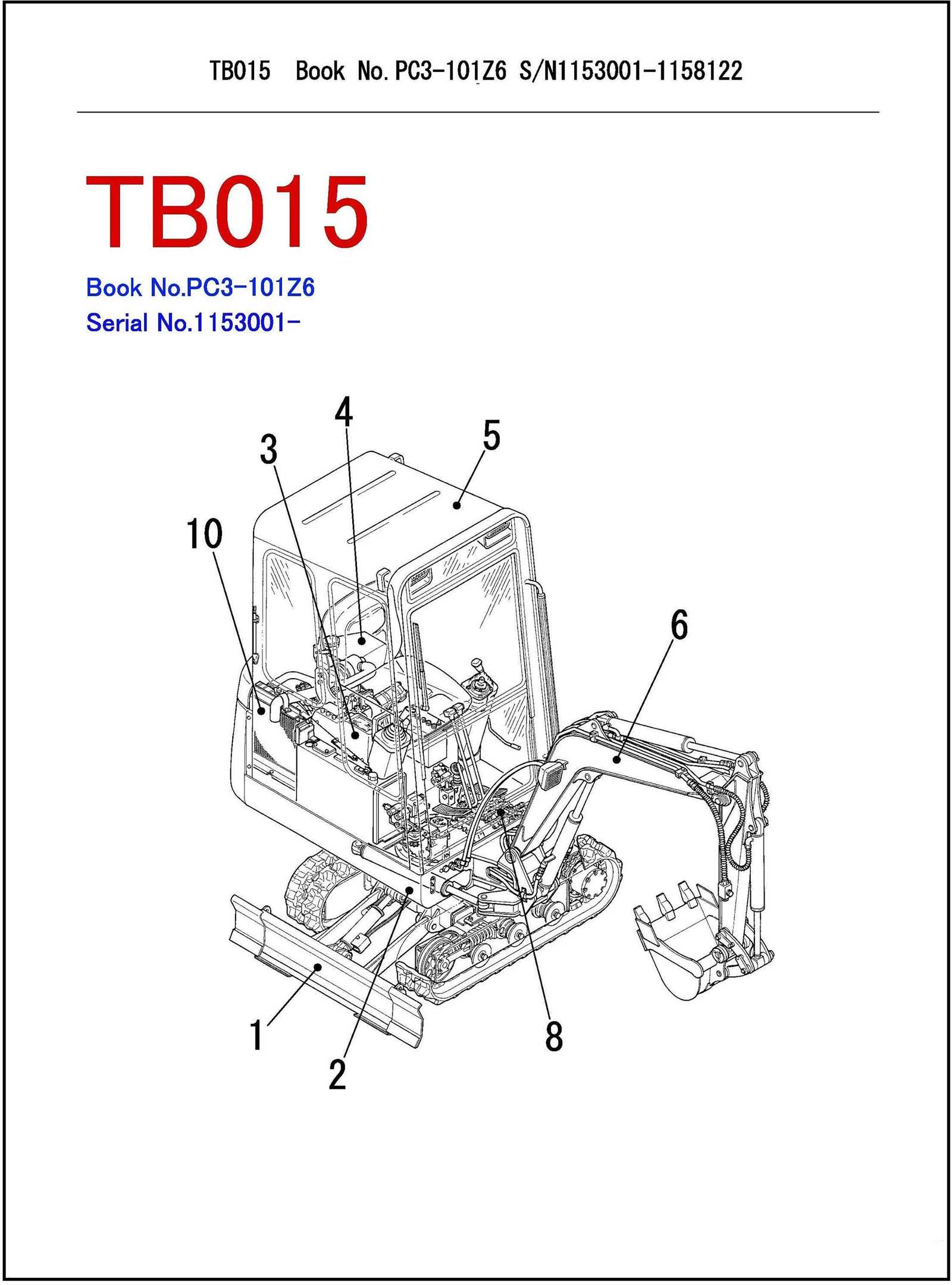 takeuchi tb016 parts diagram