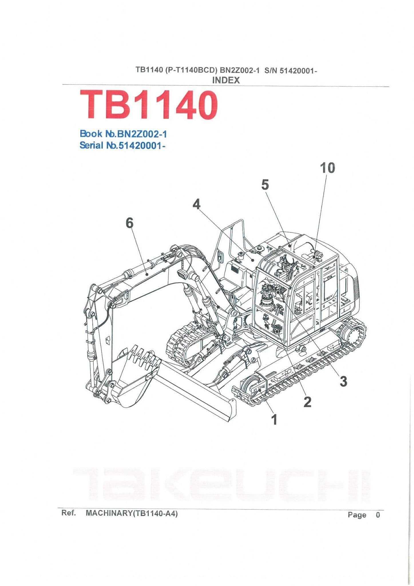 takeuchi tb016 parts diagram