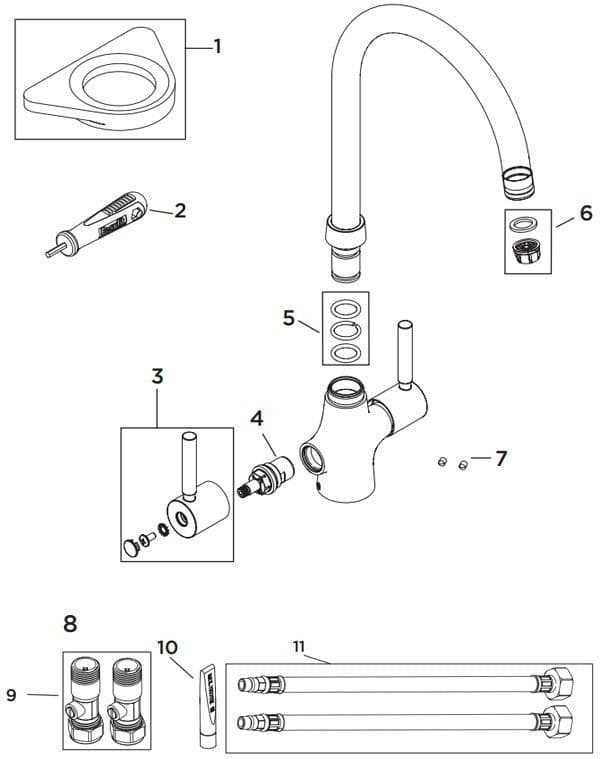 tap parts diagram
