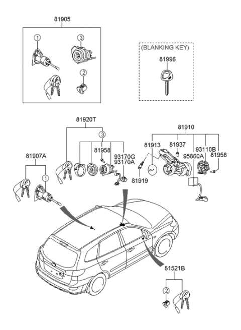 hyundai santa fe body parts diagram