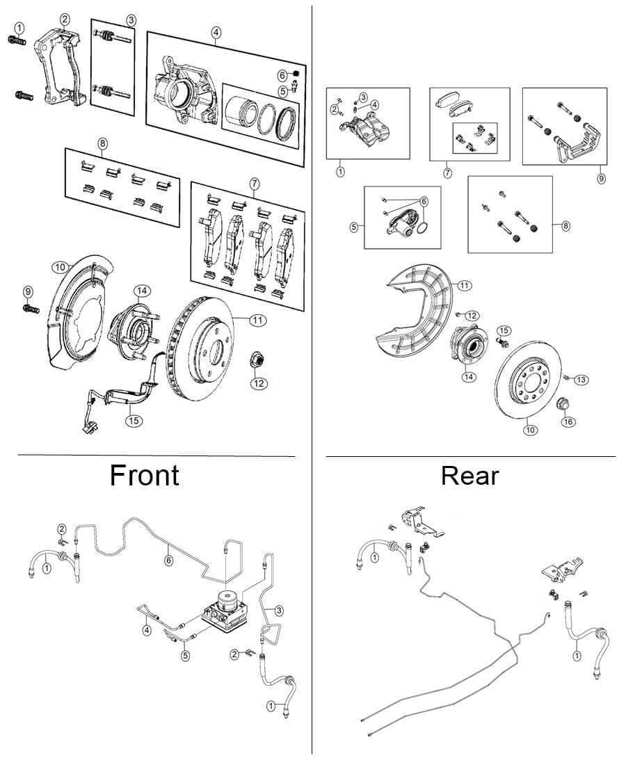 jeep brake parts diagram