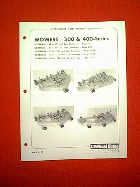 wheel horse 48 mower deck parts diagram