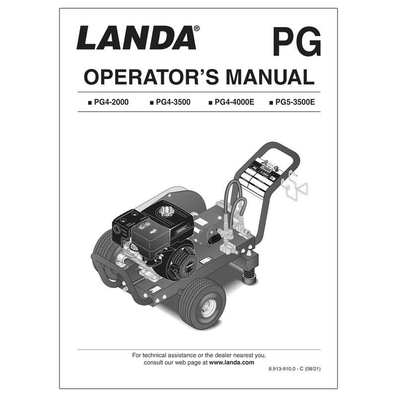 landa pressure washer parts diagram