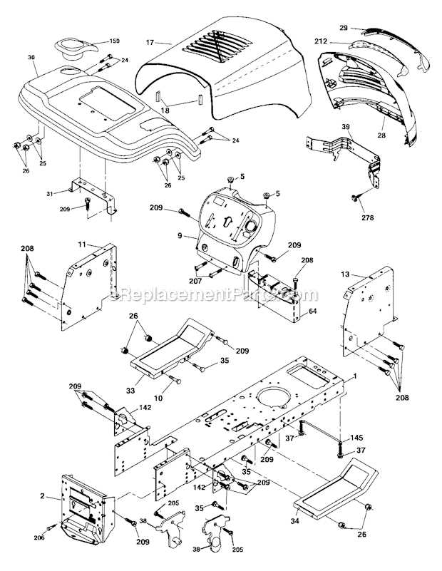 craftsman 42 inch mower deck parts diagram