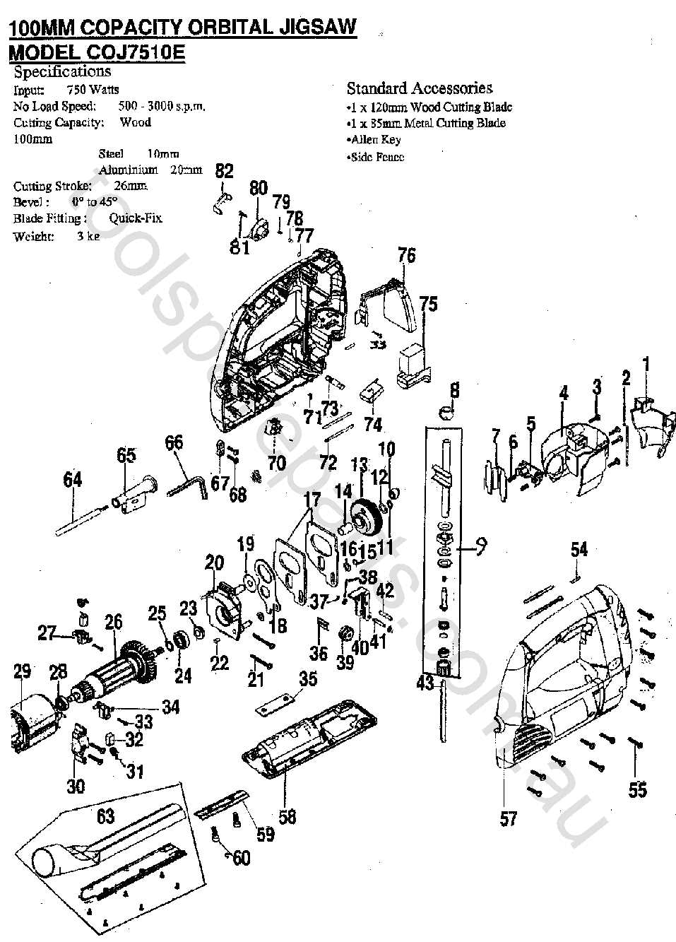 ryobi jigsaw parts diagram