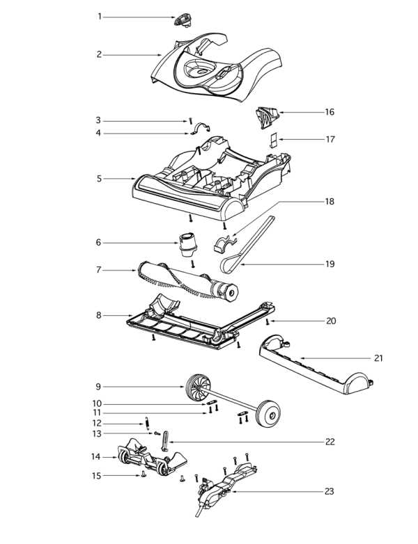 shark rocket parts diagram