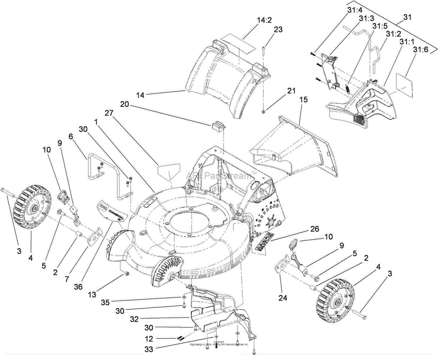 toro riding mower parts diagram