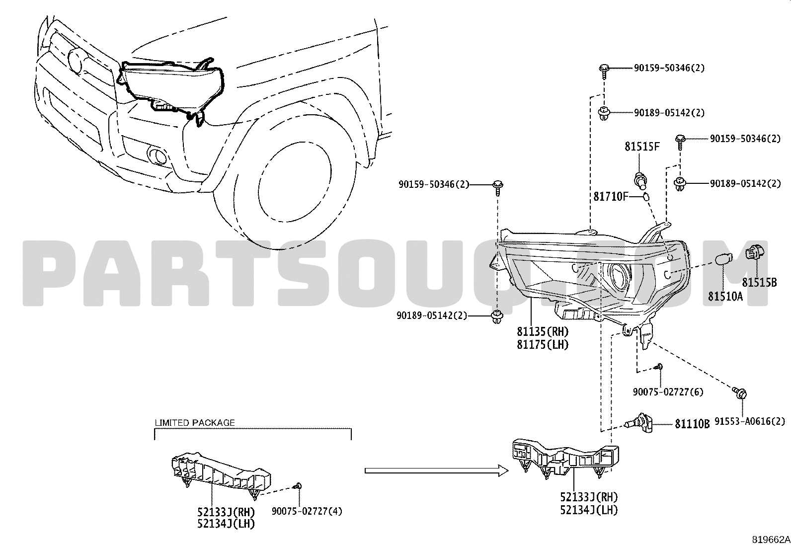 toyota 4runner parts diagram