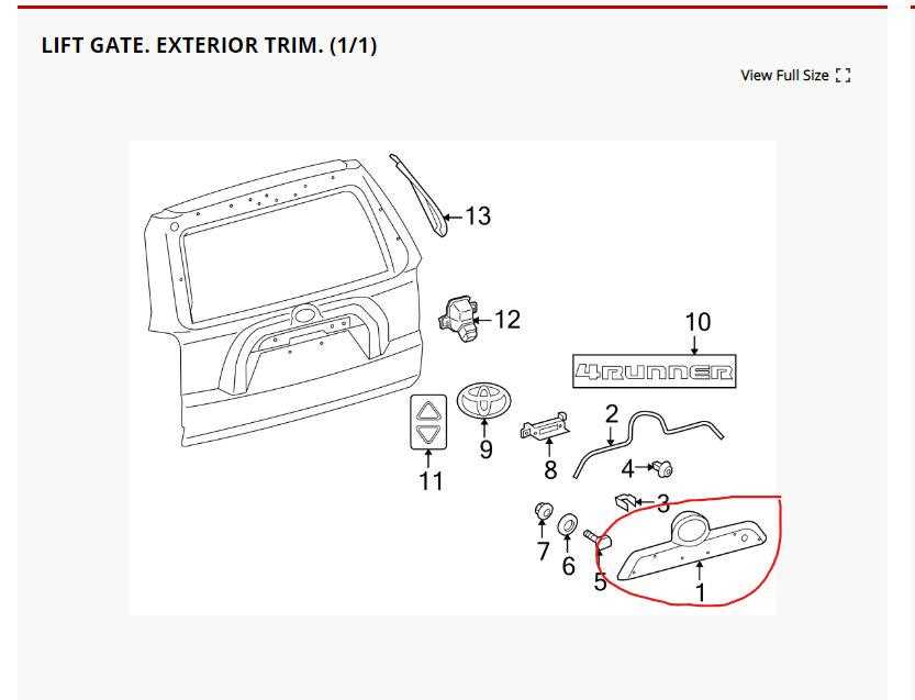 toyota 4runner parts diagram