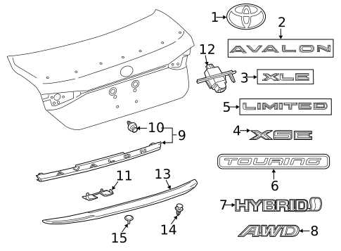 toyota avalon parts diagram