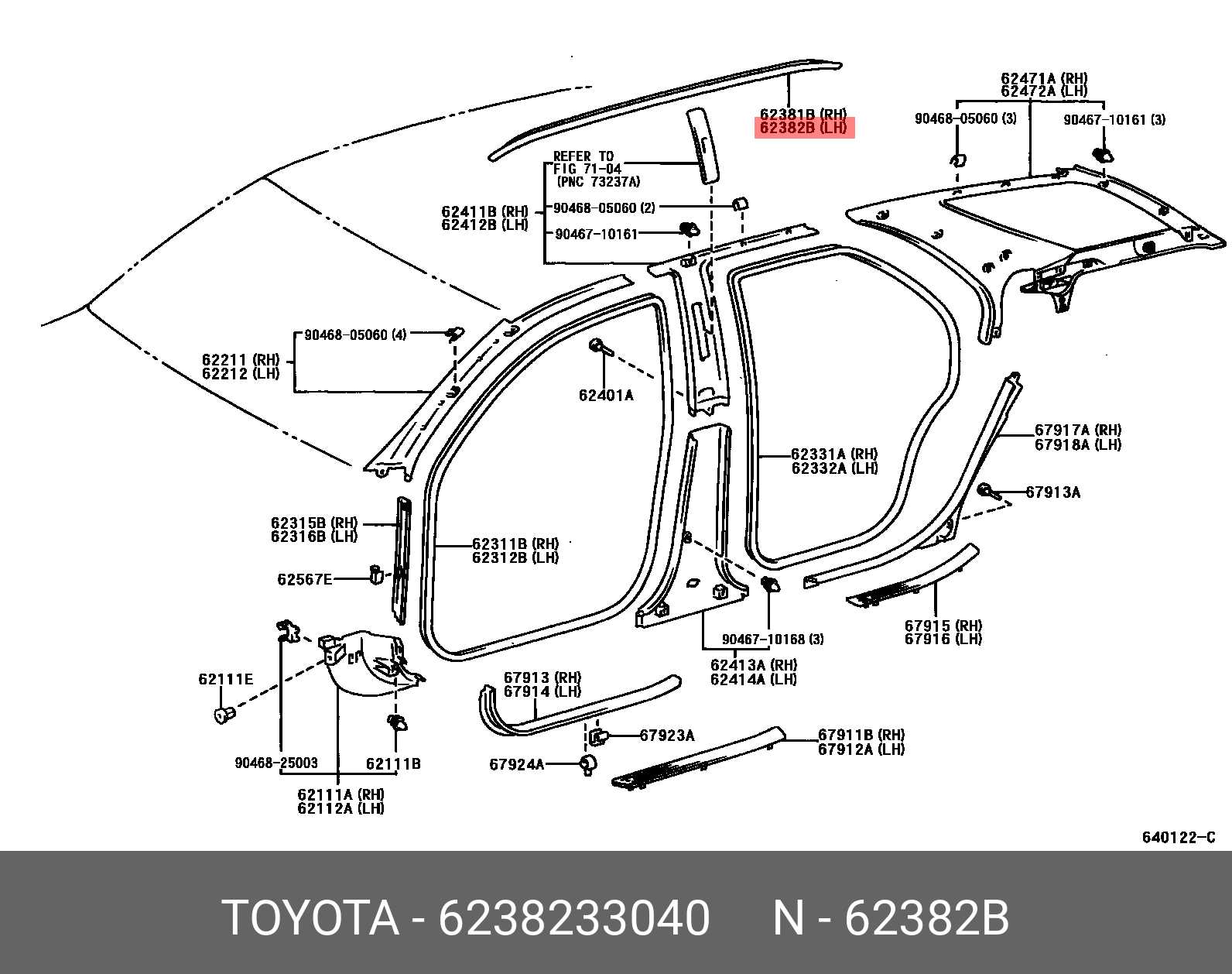 toyota camry body parts diagram