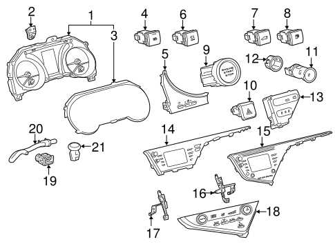 toyota camry interior parts diagram