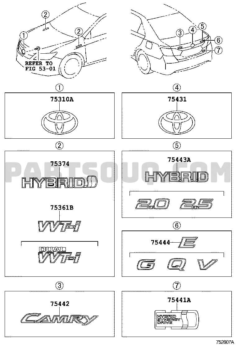 toyota camry interior parts diagram