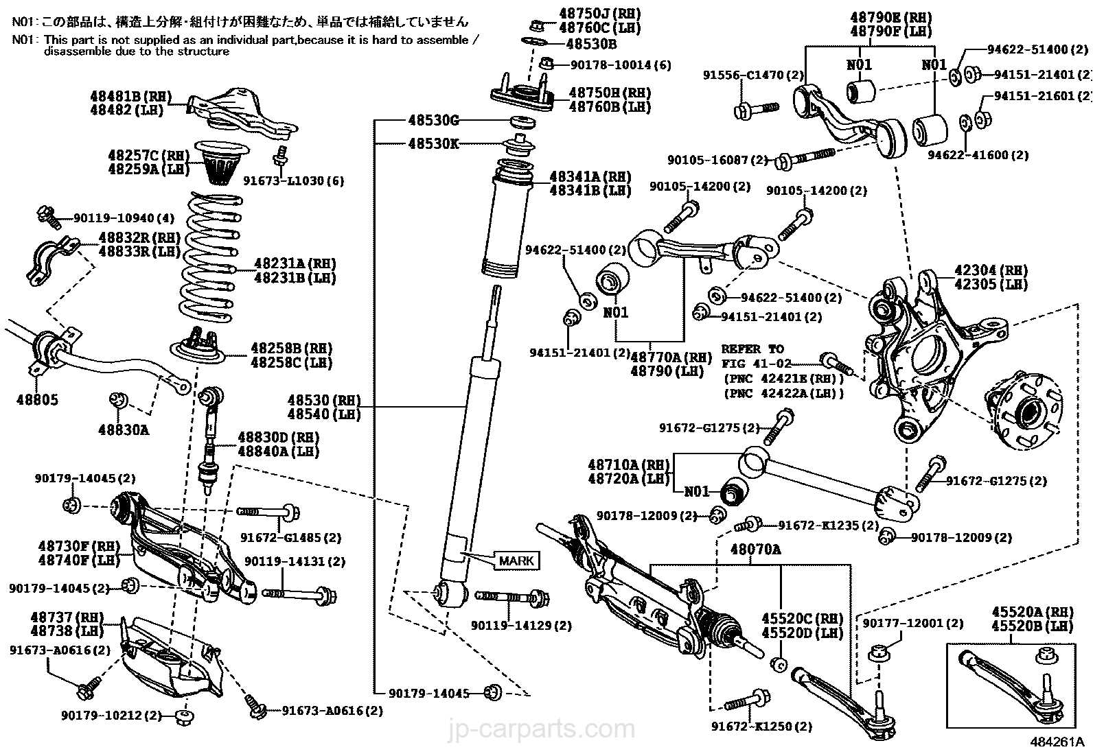 toyota suspension parts diagram