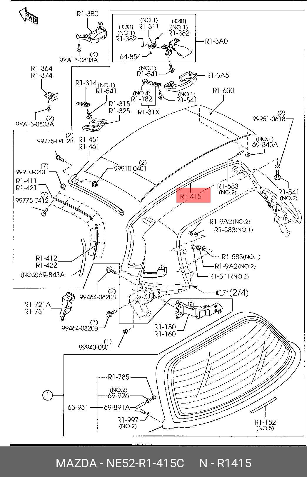 miata hardtop parts diagram