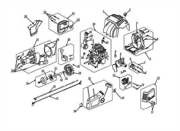 troy bilt 4 cycle trimmer parts diagram